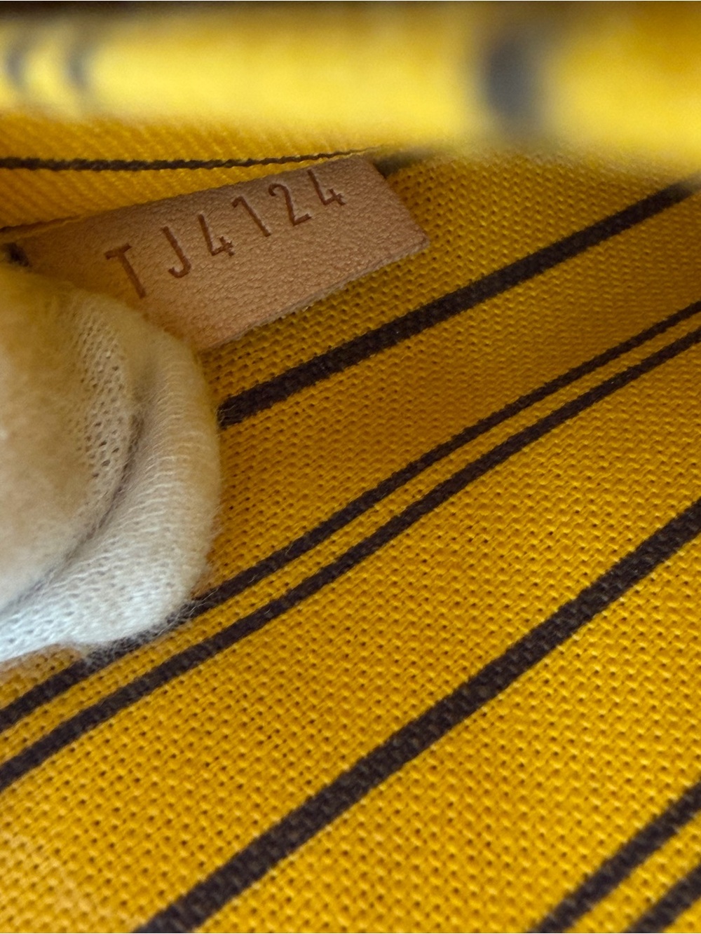 LV Monogram Neverfull Pouch with Rare Yellow Interior w/Dust Bag and Entrupy COA - Picture 11 of 16